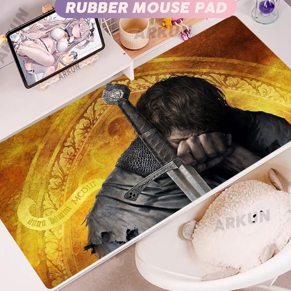 Großes mittelalterliches Open-World-Simulationsspiel Kingdom Come Ddeliverance III Serie Mauspads Antirutsch Gummi Gaming Langlebiges Pad