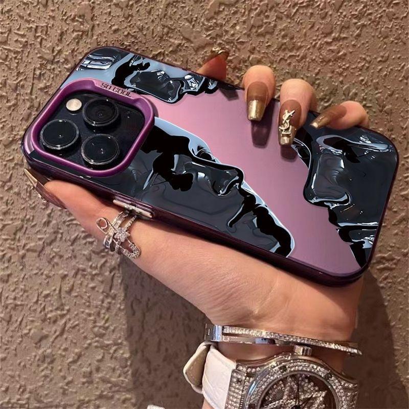 Art Statue Metal Button iPhone 15 Mobile Phone Case iPhone16promax/13/12 Matte 14 Creative 78