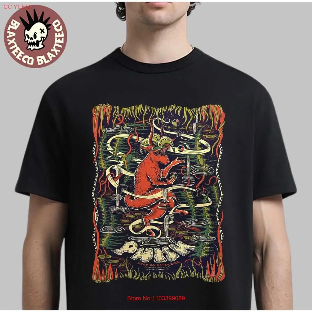 Phish Saratoga Springs New York 2025 On July 25 26 27 T Shirt Vintage Graphic Comfortable Designer Clothes Slightly