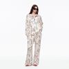 Pajamas custom-printed pajamas comfortable long-sleeved trousers set women's loungewear women's custom-made