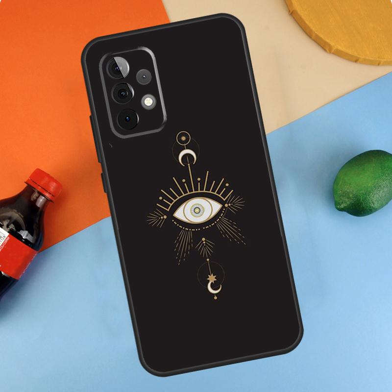 Blue Evil Eye Case For Samsung Galaxy A34 A54 A14 A35 A55 A15 A56 A36 A26 A16 A06 A12 A22 A32 A52 A13 A53