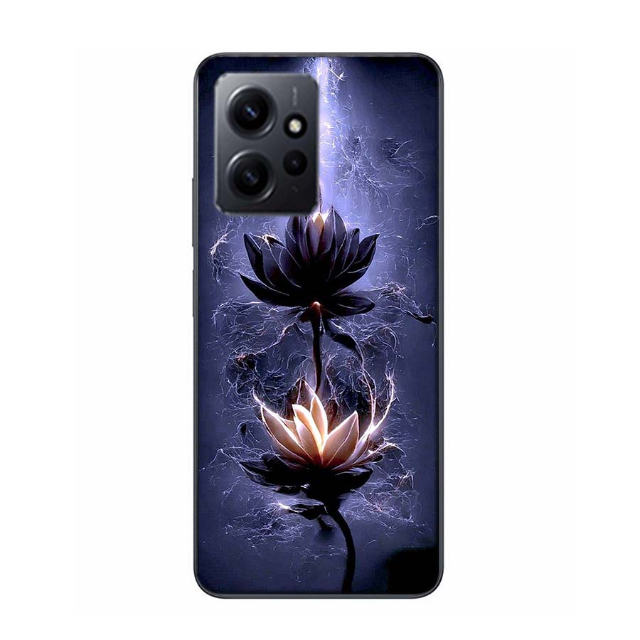 Buddhist Fire Lotus Phone Case For Redmi Note 14 15 Pro 5G 13 12 Pro Plus 11 11T 11E 11S 10 Pro 10S 9 9S Cover Cell Clear TPU Ca