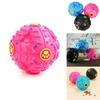 Durable Chew Resistant Dog Toy Enamel Rubber Squeak Ball With Treat Dispenser Puppy Training