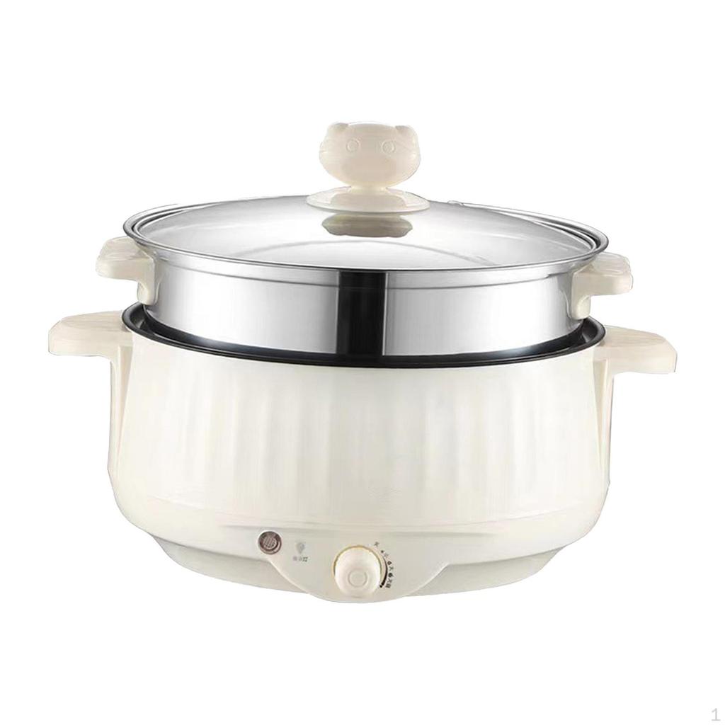 Electric Cooking Pot Nonstick Portable Skillet for Pasta Eggs Green