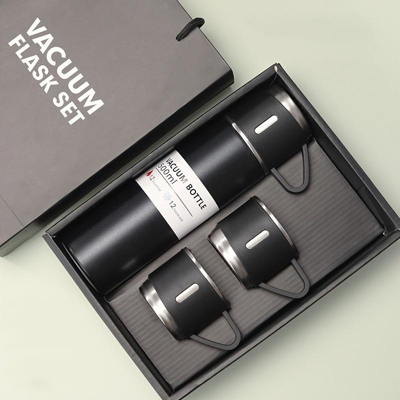 1 kus/1 sada, termoska, nerezová tepelně izolační láhev na vodu s 2 přídavnými víčky, cestovní termoska na horké a studené nápoje, dárky