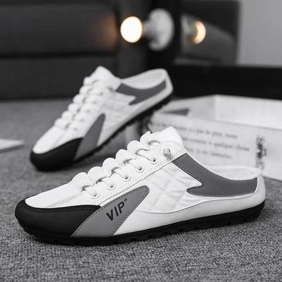 2023 New Style Flat Bottomed Casual Shoes Soft Bottomed Summer Thin Section Baotou Half Slippers Male