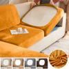 Elastic Velvet Sofa Seat Cushion Cover For Living Room Furniture Protector Removable L Shape Corner Armchair Sofa Covers