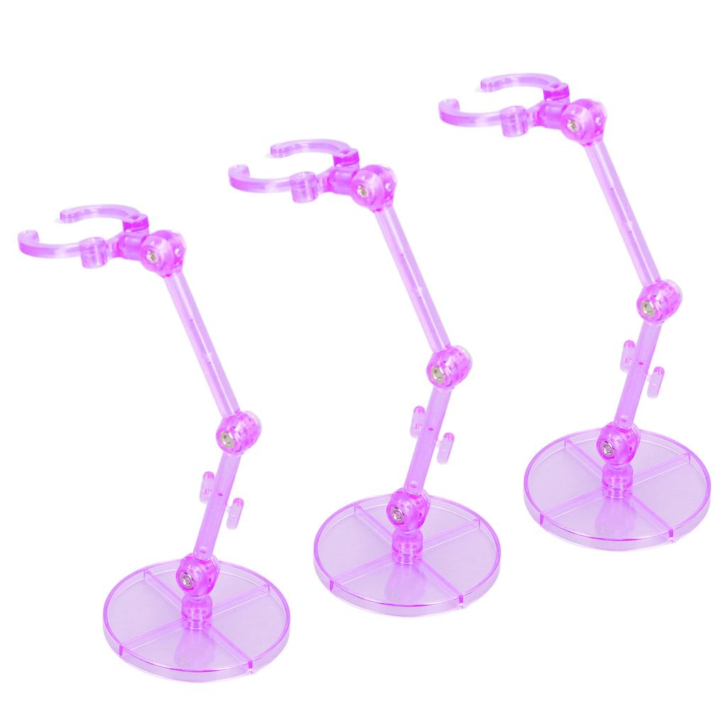 10PCS Action Figure Stand Plastic Translucent Doll Model Support Display Holder Base for 6 Inch