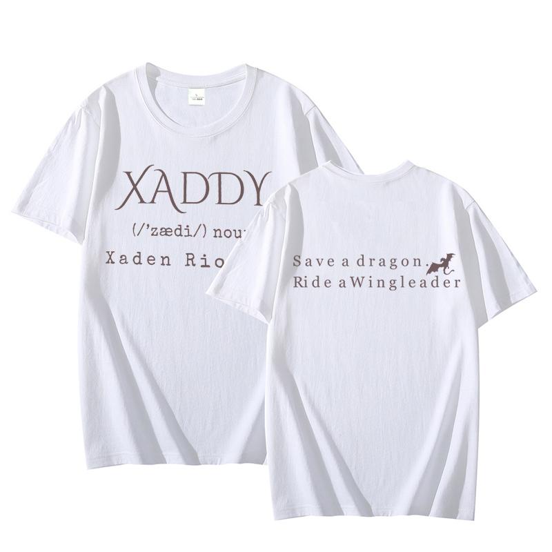 

Xaddy Футболка Xaden Четвертое крыло Футболка Мужская Женская Футболка с коротким рукавом Мужская одежда Футболки Дышащий хлопок Уличная одежда M
