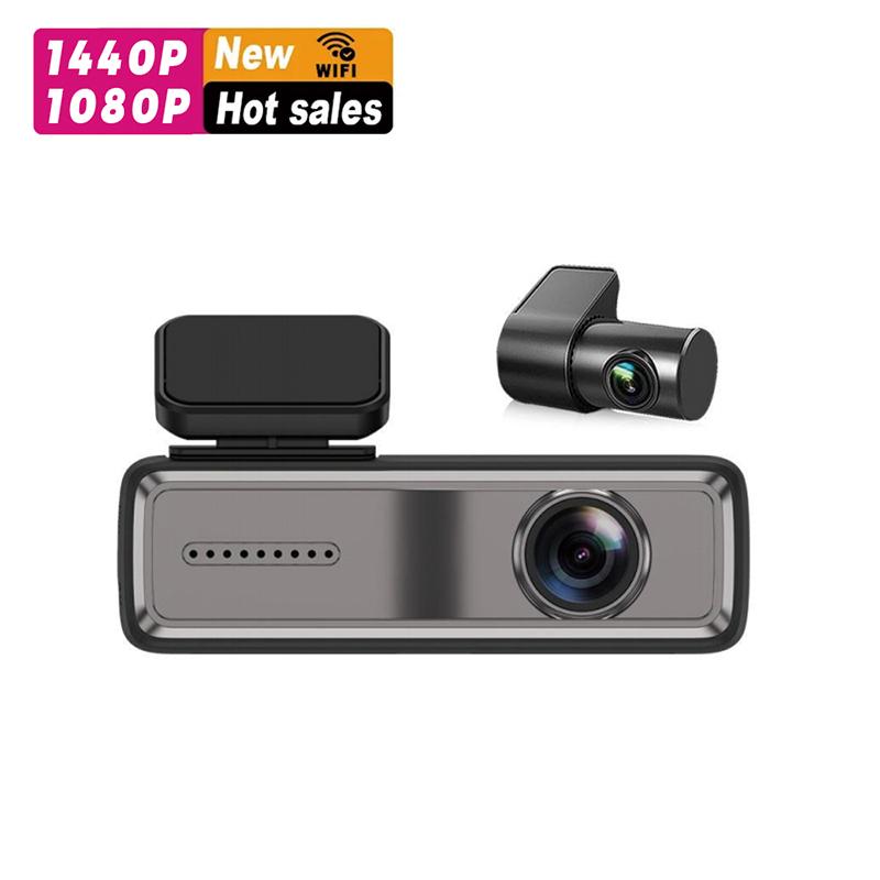Auto Car Dvr 2K HD1440P Video Camera Mobile Wifi Dash Cam USB Glass Lens Rear View Night Vision Driving Recorder Black Box