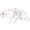 Tunnel Tent Gray and Orange 475 x 220 x 192 cm