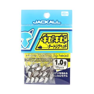 Jackall Jig Head Kibi Kibi Dart 15 peças Pacote a granel 1,0 gramas (3881)