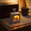 Julegave til Minisamler Retro Simuleret Pejs Natlampe LED Flakkende Flamme Lampe Hyggelig