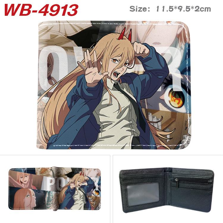 Chainsaw Man Anime Wallet Portable Large Capacity Full Color Folding Leather Purse Unisex Coin Bag