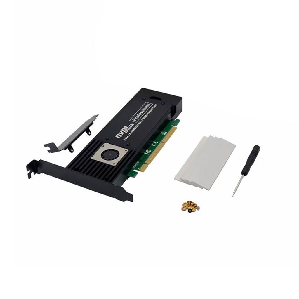 4 Ports ASM2824 PCI-E X16 Adapter Card 4-Channel NVME SSD Conversion Card Industrial Server Storage Expansion Card