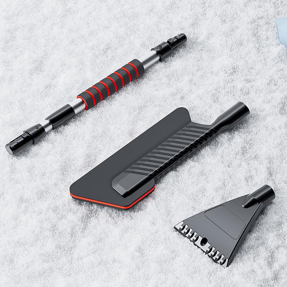 3 In 1 Extendable Aluminum Ice Scraper Snow Brush for Car Windshield Defrosting Snow Remove Shovel Cleaner Broom Car Accessories