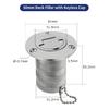 Stainless Steel 316 Deck Filler GAS DIESEL FUEL WASTE WATER 38mm 50mm Mirror Polish Marine Boat Hardware Deck Filler Cap