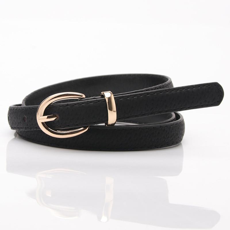 Elegant Synthetic Leather Waist Belt With Metal Buckle For Office And Casual Outfits