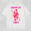 Queen of Farts Women Men T Shirts Graphic Tees Casual Oversize Cotton Tops