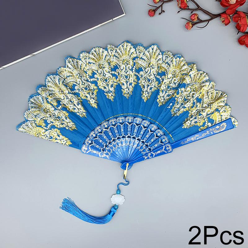 1PC Classica Gift Plastic Dance Performance Folding Colorful New Chinese Style Ancient Style Fan Elegant Carved Photography
