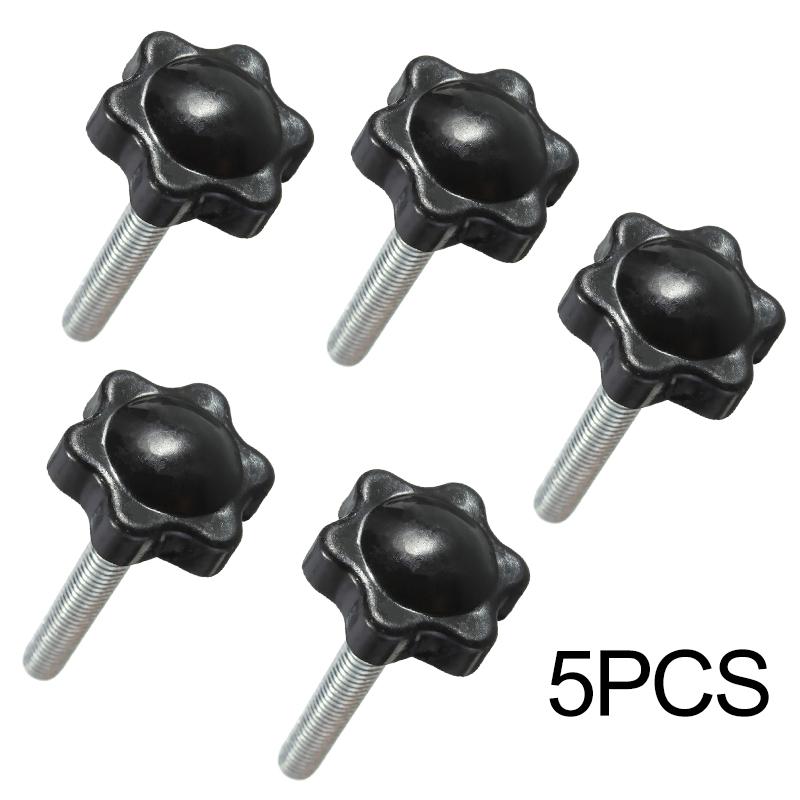 

PDTO 5 шт., пластиковая ручка в форме сливы, ручной винт, резьба M6, диаметр 25 мм