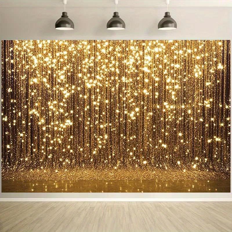 1 eleganter goldener funkelnder Hintergrund - geeignet für Geburtstage Feiertage Partys mehrere Größen zur Auswahl