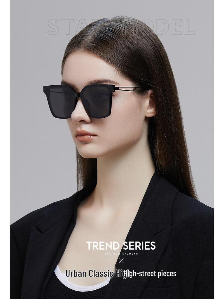 Women's Retro Square Acetate Sunglasses: Large Frame, High-End Feel, Face Slimming, Sunshade & Driving-Specific.
