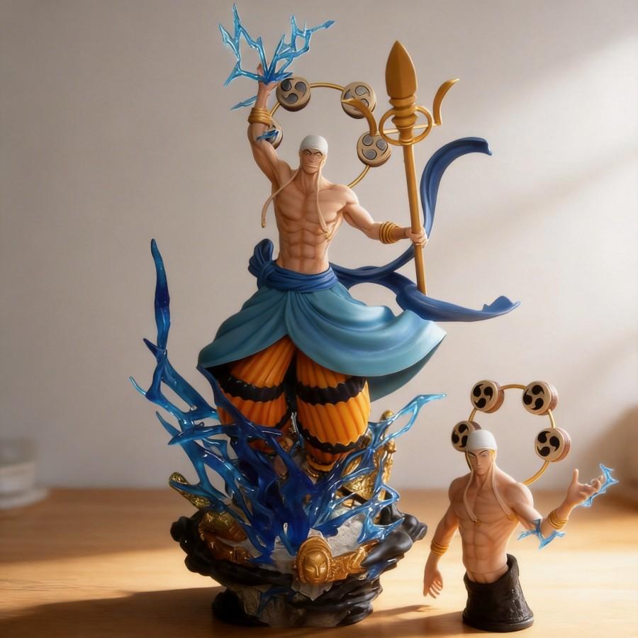 One Piece Enel Thunder God Two Forms GK Anime Model Extra Large Collectible Figure for Fans 45cm