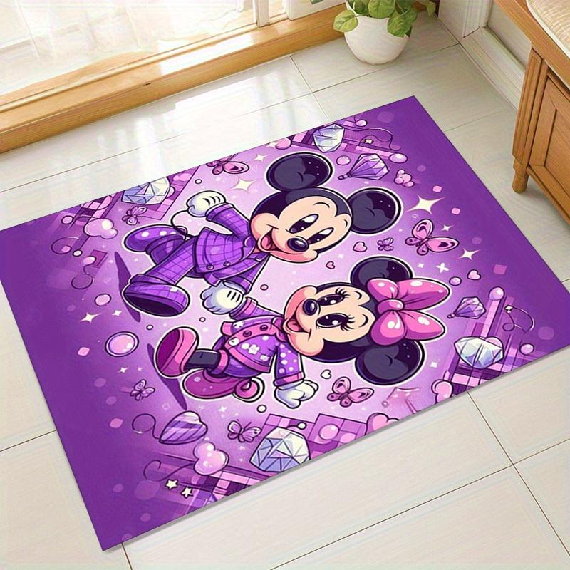 

1pc. Purple Mickey Mouse & Minnie Mouse Cartoon Rug for Home Decor, Office Carpet, Chair Cover, Outdoor Mat, Gift Ideaz049038 60cm by 90cm