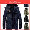 Warm Mens Winter Thick Fur Lined Hooded Jacket Zipper Bomber Military Parka Coat