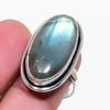 Natürlicher Labradorit Edelstein 925 Sterling Silber Schmuck Ringgröße 7 AR-17887