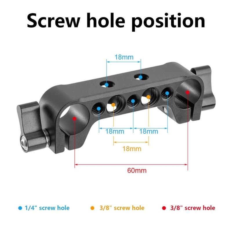 Lightweight 15mm Railblock 15mm Rod Clamp with 1/4inch Thread for 15mm DSLR Camera Rig Shoulder Support Rail Systems