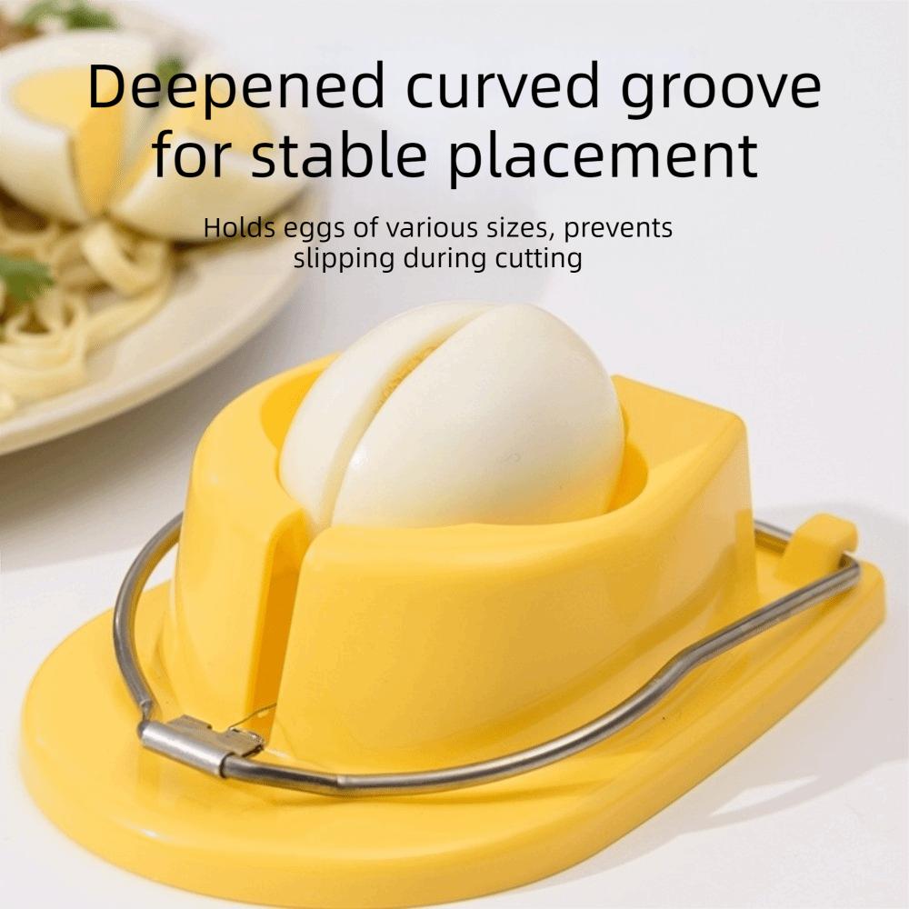Portable Handheld Boiled Egg Slicer Efficient Rust Resistant Egg Cutter Labor-saving Two Cutters Fruit Cutter Breakfast Prep