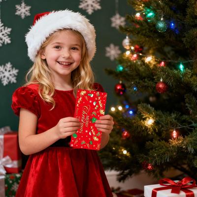 Money Holders For Christmas Santa Theme Party Supplies Christmas Santa Cash Holder With 6 Slots For Kid For Men Women Girls