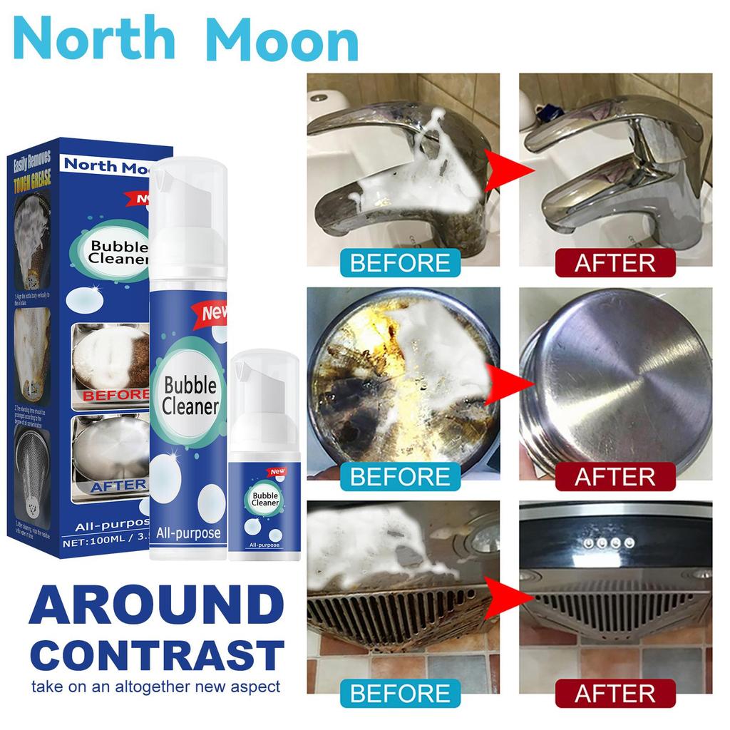 Jue-Fish Grease Foam Cleaner Kitchen Cooktop Hood Multi-Purpose Heavy Duty Grease Foam Cleaner