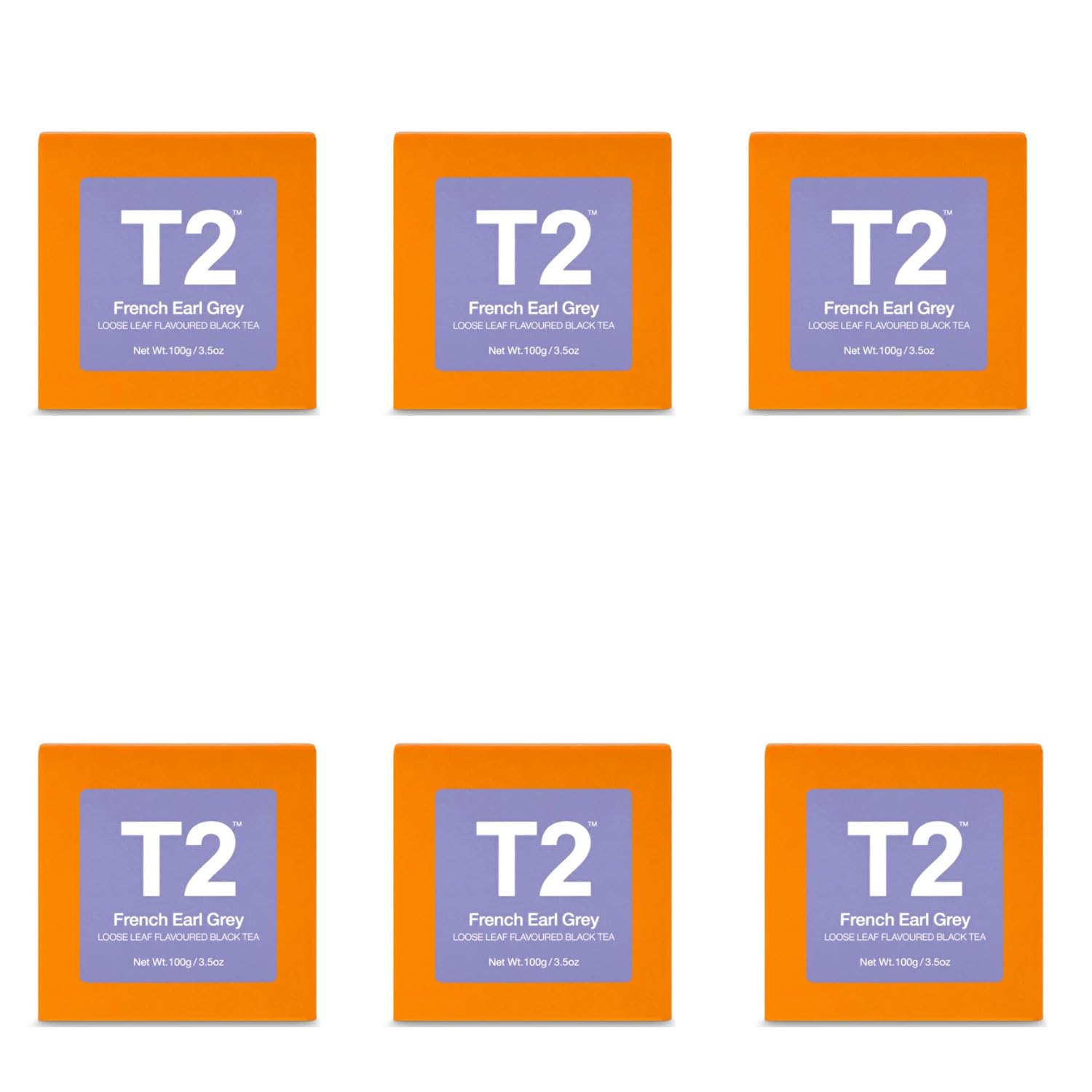 

T2 French Earl Grey Loose Tea 100g x 6 Commercial Use (Paper Box) - Boxes,