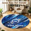 Round Rug Custom NameBrighton & Hove Albion Football Pattern Non Slip Carpet Home Floor Decor