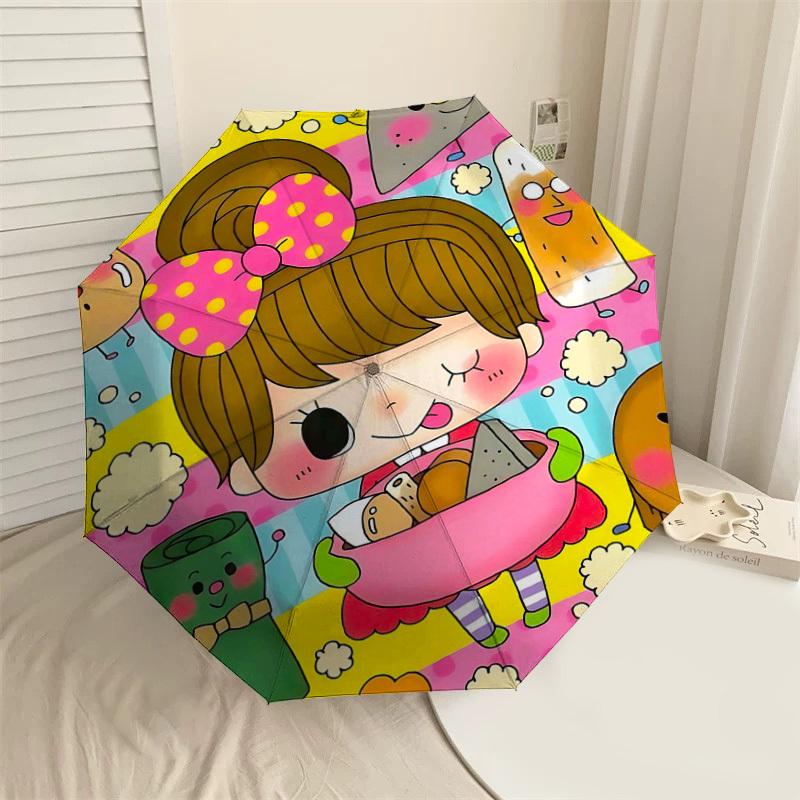 

1PC Cute Food Umbrella-8-Rib Reinforced, Automatic Open, Lightweight & Durable, Cute Fashion Accessory for Outdoor-Y0356