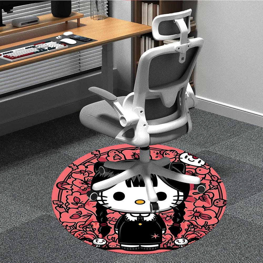 

1pc Hello Kitty Chair Carpet for Office Non-Slip,Machine Washable Rug for Office, Room - Holiday Decor - Machine Made yy251017215 80cm by 80cm