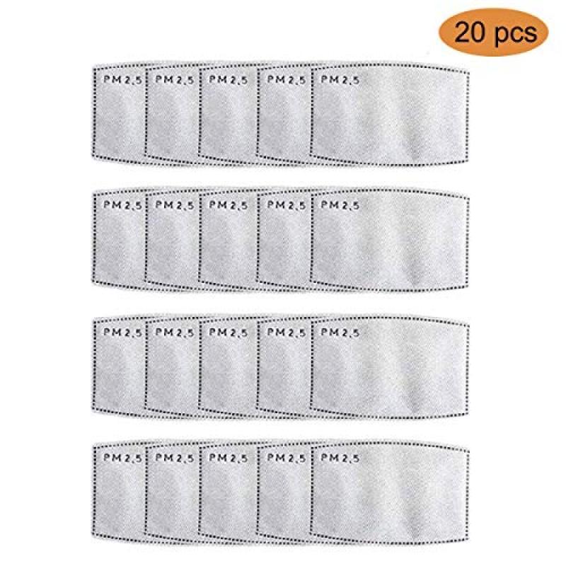20/50/80/100pcs Mask Replacement Filters PM2.5 5 Layer Activated Carbon Filter Gasket