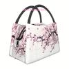 1pc Plum Blossom Pattern Reusable Cooler Bag, Insulated Lunch Bag, for Camping Picnic Beach Suitable for School, Cla