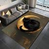 Crystal Velvet Sleeping Cat Printed Area Rug Carpet for Bedroom, Living Room, Home Decor, Non-Slip Mat for Bedside