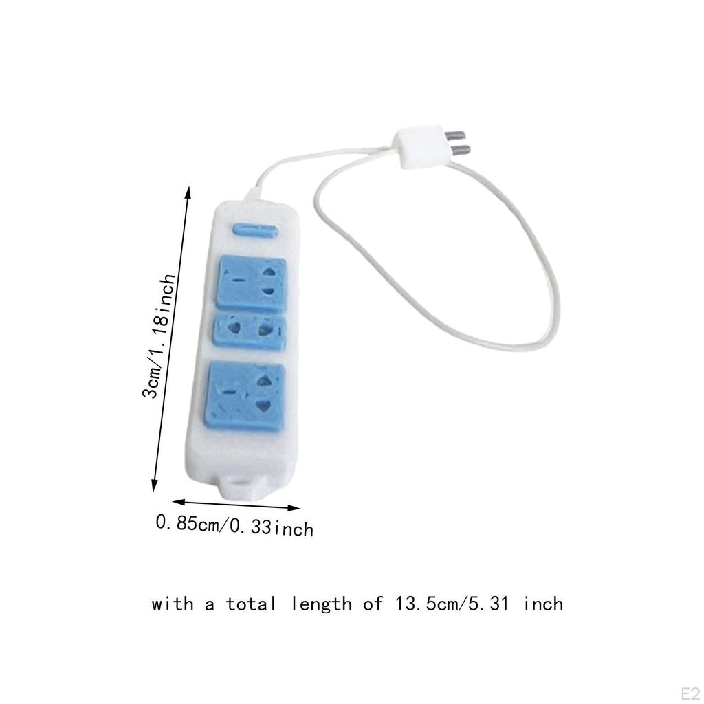 Miniature Model Socket Electrical Plug Strip Toy Mini Scene Display Dollhouse