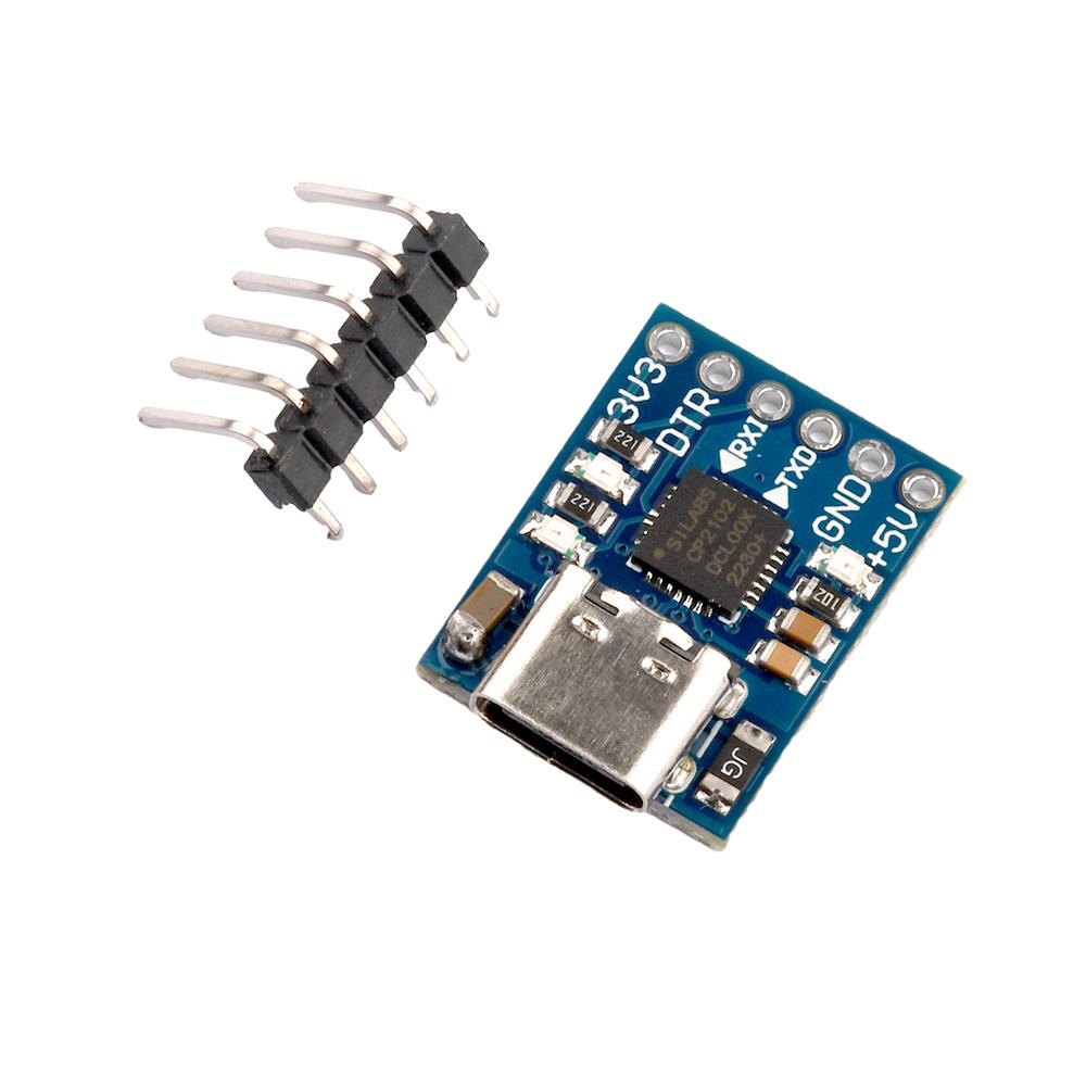 CP2102 Type-C/Micro USB To UART TTL 6PIN Connector Module Serial Converter STC Replace FT232