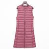 Youyi's New Light and Thin Down Vest Women's Collarless Round Neck Inner Wear Vest Large Size Medium and Long Style Tide