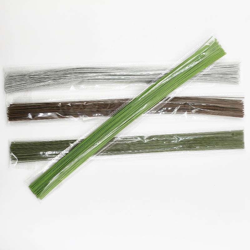 100Pcs Artificial Green Flower Stem 40cm Floral Wire Stems DIY Floral Material Wire Stem Accessoies Wedding Home Decor