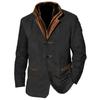 Men's Retro European-American Contrast Lapel Coat - Casual Spring/Autumn Fashion Jacket