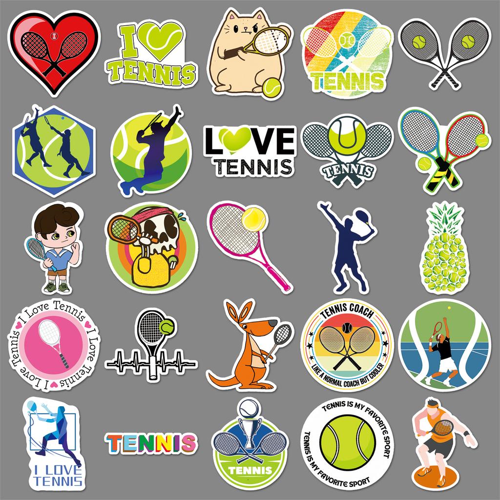 50 Tennis Graffiti Personalized Sports Creative Guka DIY Skateboard Suitcase Stickers Waterproof