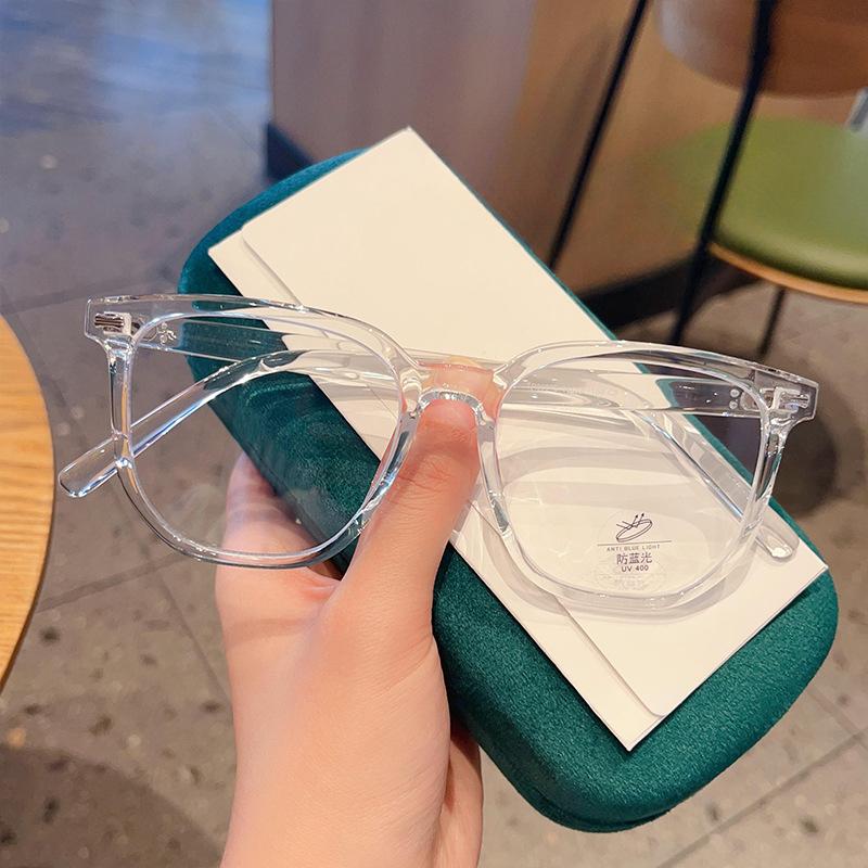 Fashion Online Celebrity Schwarzer Rahmen TR90, schlichtes Polygon, großer Rahmen, Brillengestell kann mit Brillenträgern ausgestattet werden.