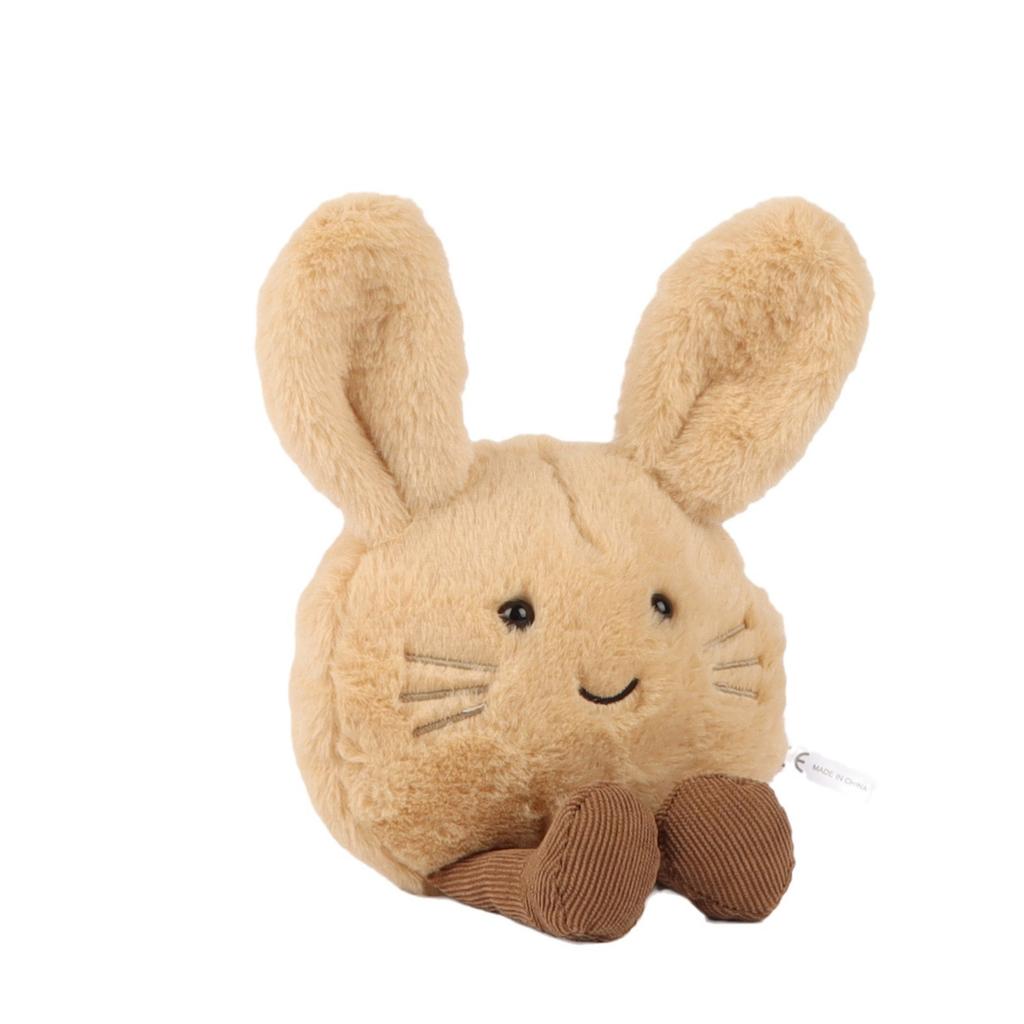 Rabbit Playful Bunny Plush Toy With Smiling Long Ears Rabbit Desktop Decoration Ornament